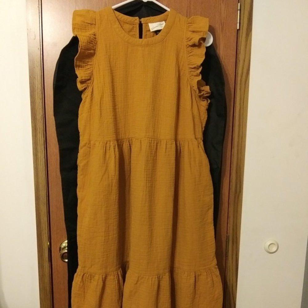 Universal Thread 100% cotton dress with pockets; Brown; Midi, L